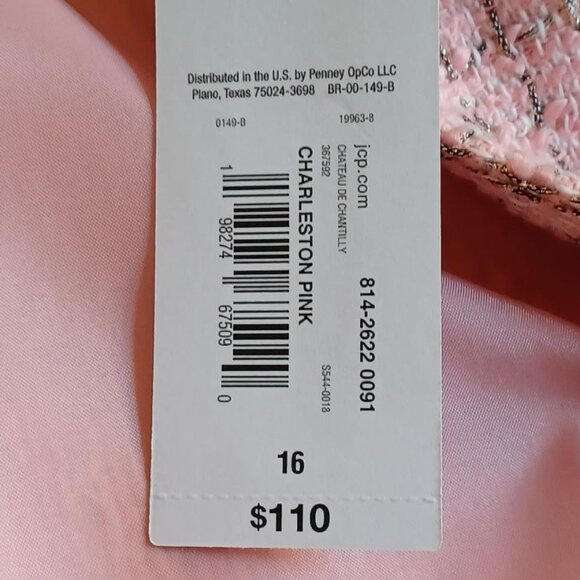 NEW! Liz Claiborne "Charleston Pink" Classic-Fit Blazer Size 16 - Picture 9 of 9